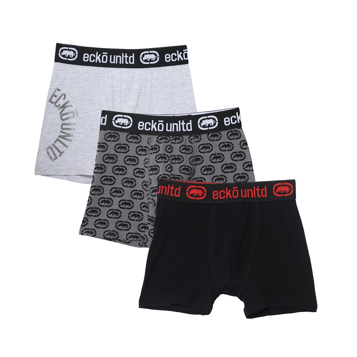 ECKO - Boxer Niño Algodón Packx3 Ecko