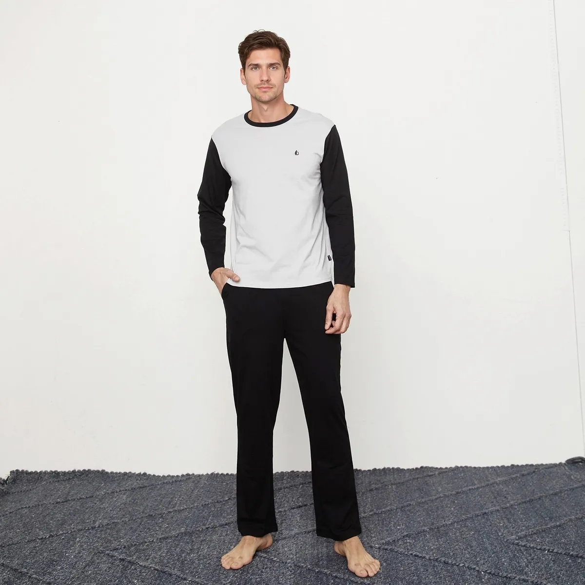 NEWPORT - Pijama Newport Algodón Manga Larga Hombre