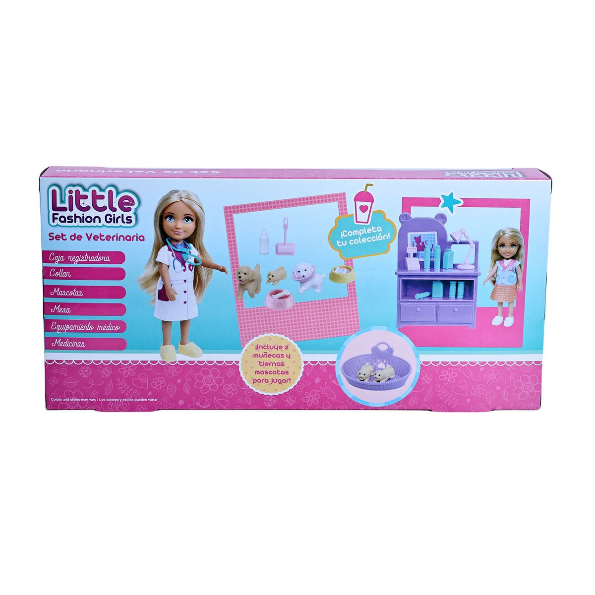 KIDS N PLAY - Playset Mini Muñeca Veterinaria Con Mascotas