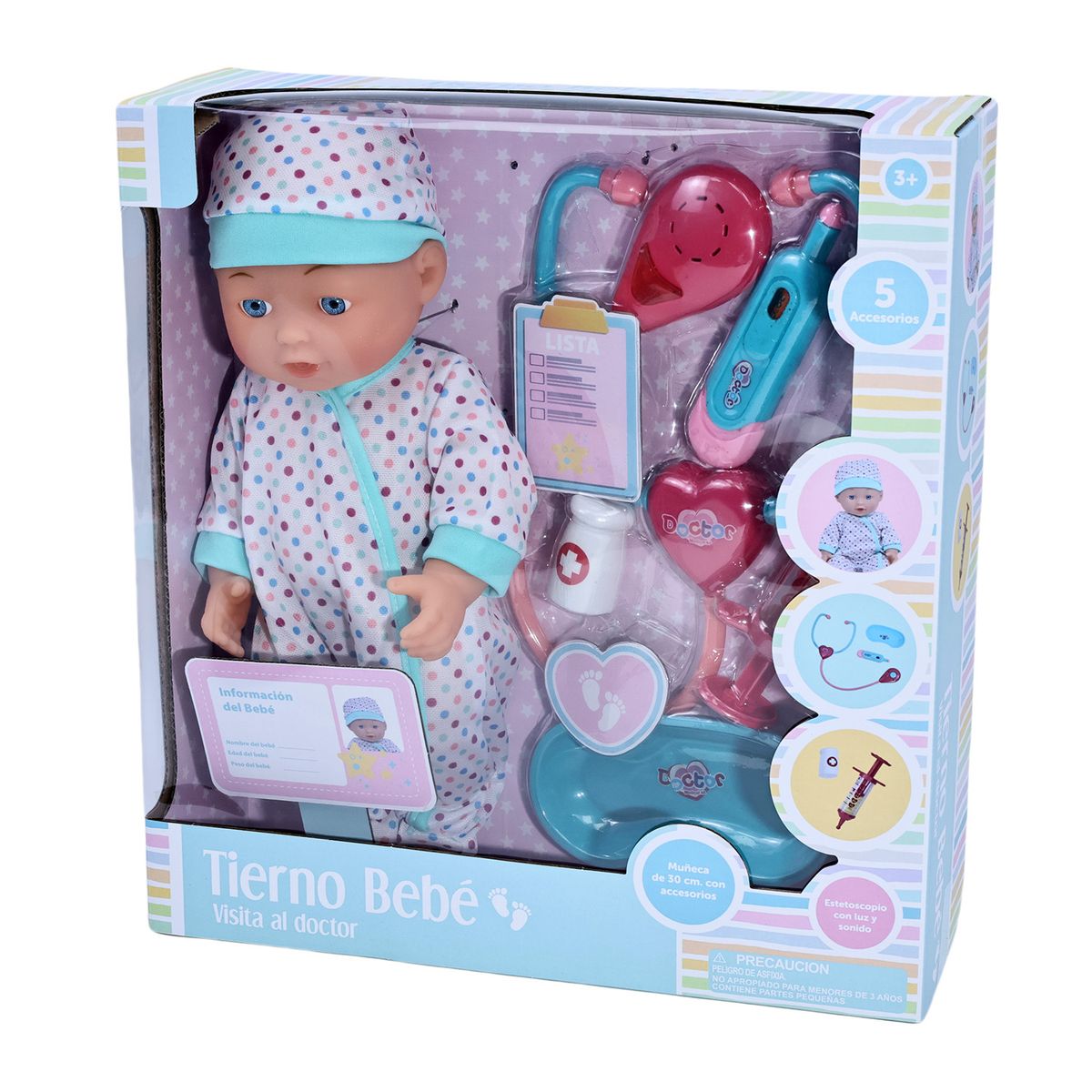 KIDS N PLAY - Juguete Muñeca Recién Nacida Accesorios Doctor