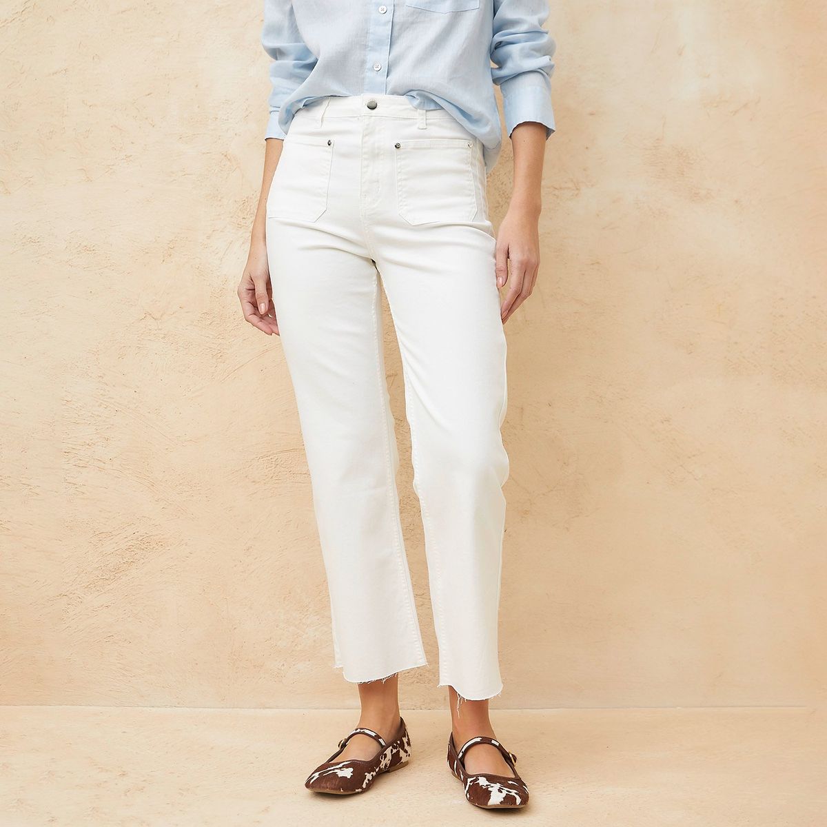 BASEMENT - Jean Cropped Tiro Alto Mujer Basement