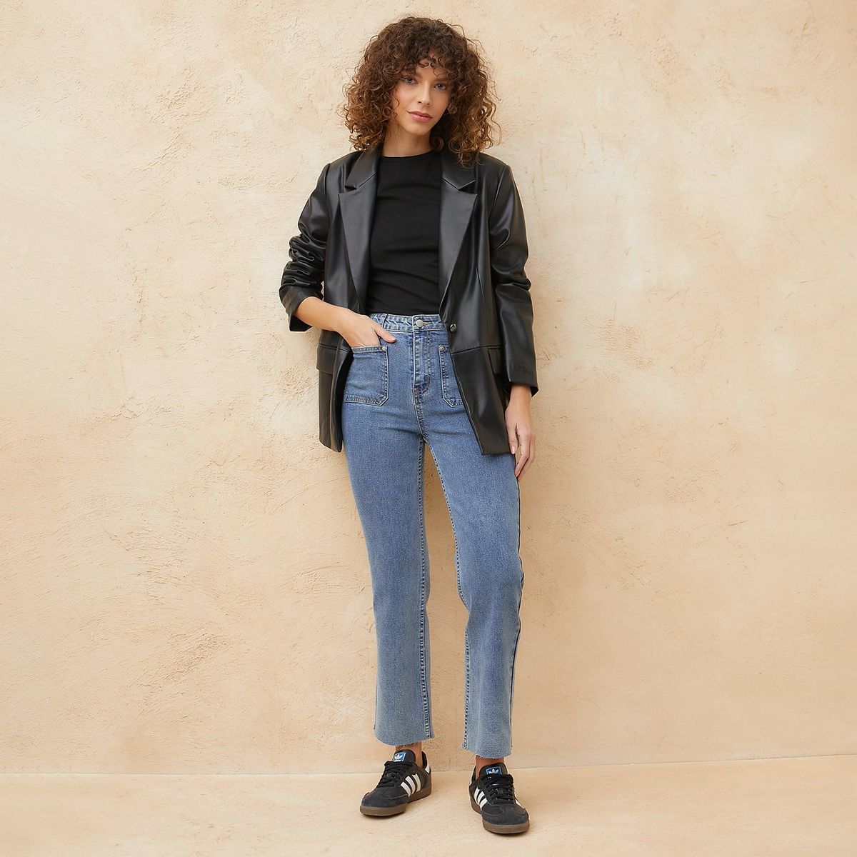 BASEMENT - Jean Cropped Tiro Alto Mujer Basement