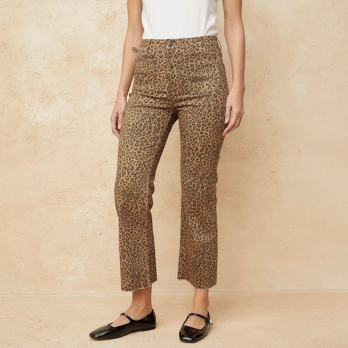 BASEMENT - Jean Cropped Tiro Alto Mujer Basement