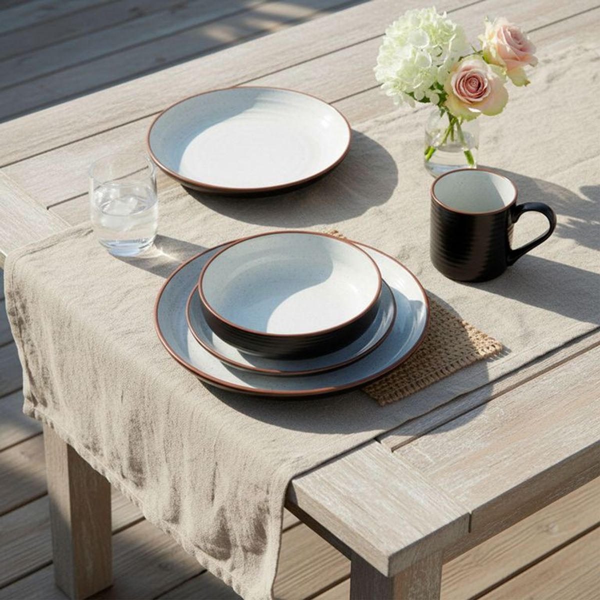 BASEMENT HOME - Juego de Vajilla Cerámica 24 Piezas Candela