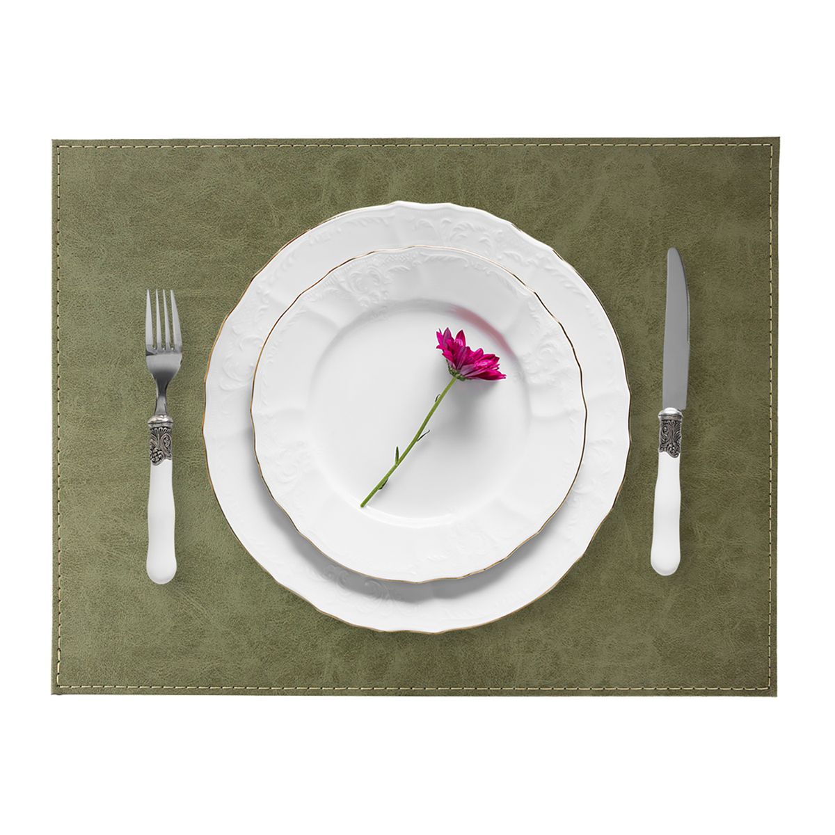 BASEMENT HOME - Individual Rectangular Clásico Verde