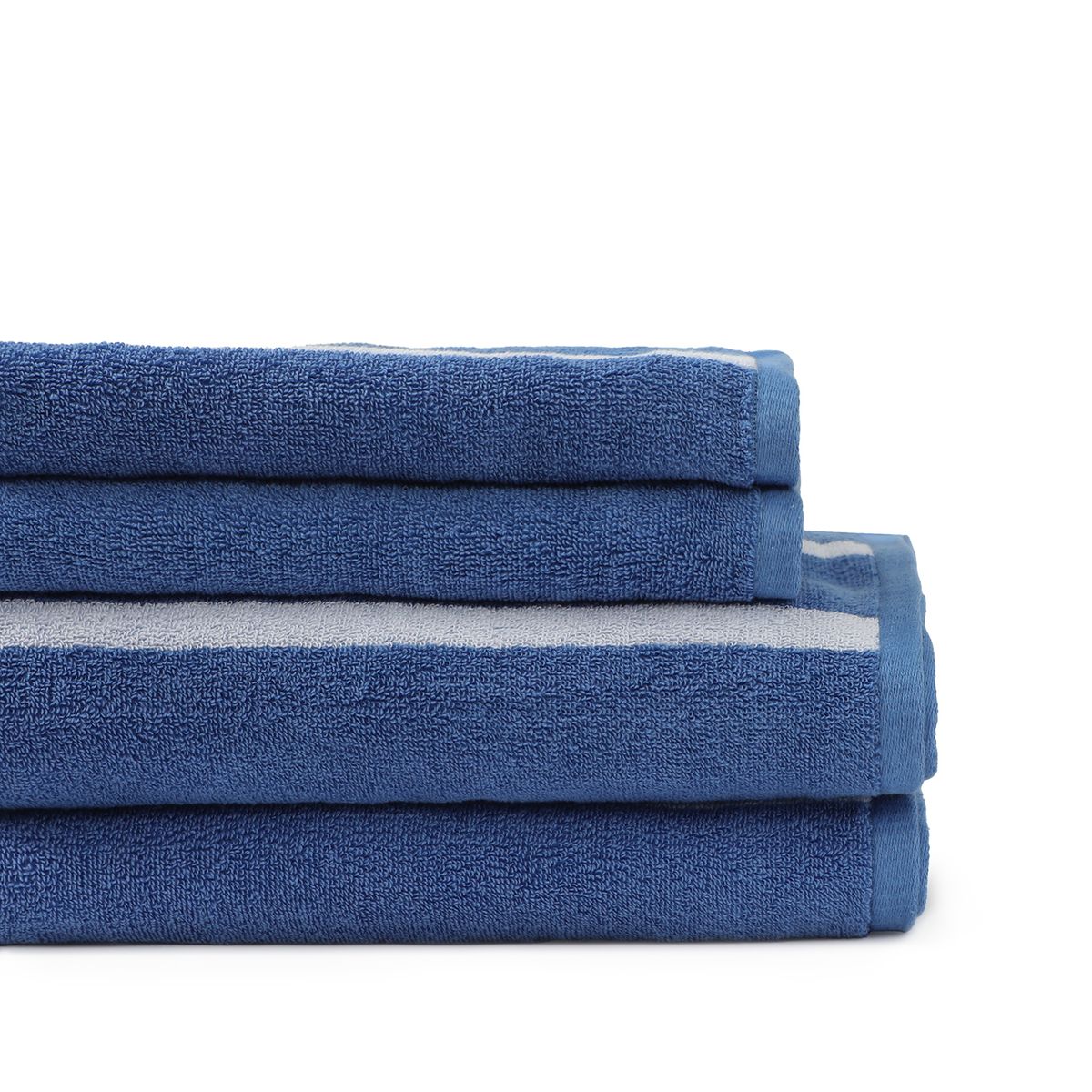 BENETTON - Set x4 Toallas Mano/Baño Strisce 500gr