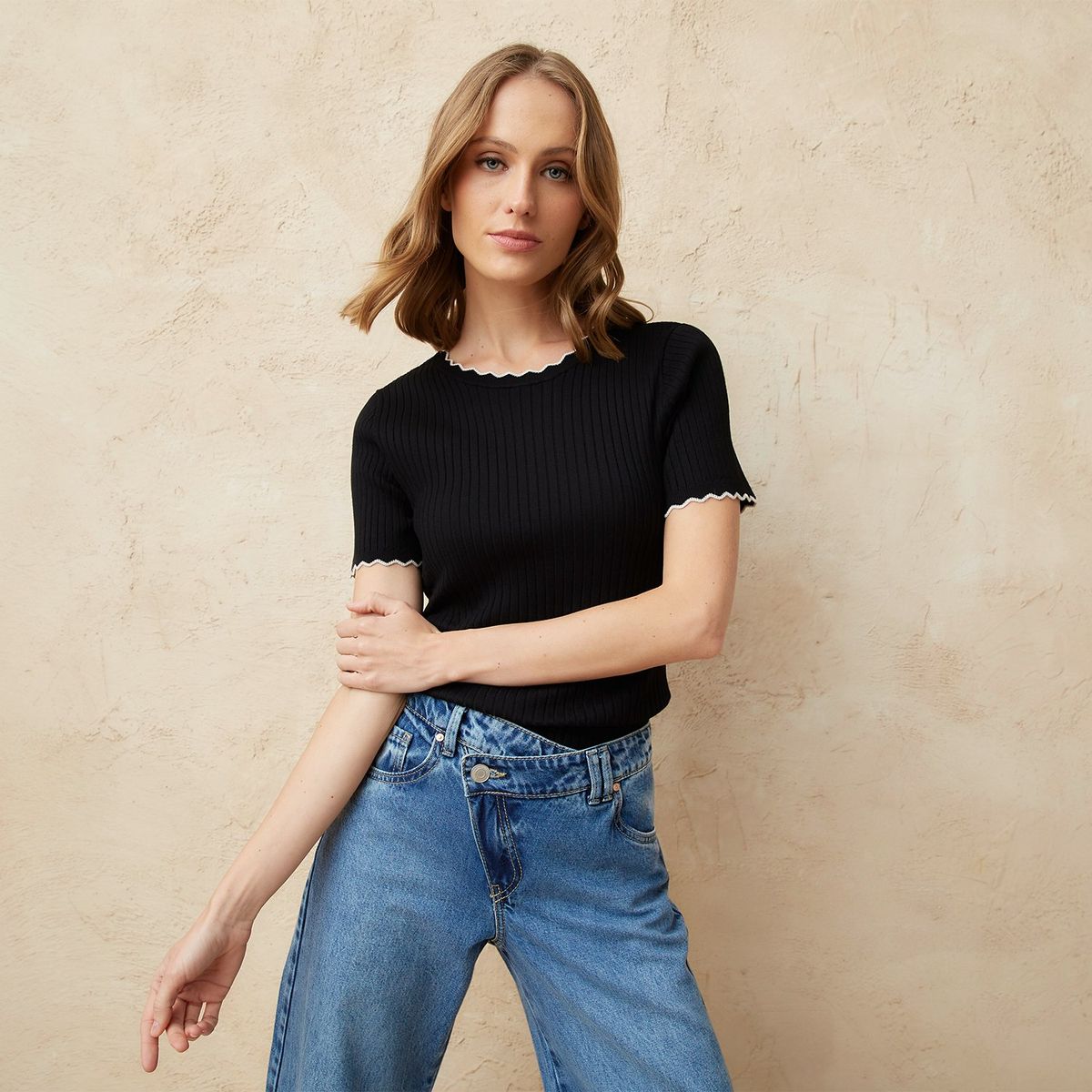 BASEMENT - Polo Manga Corta Mujer Basement