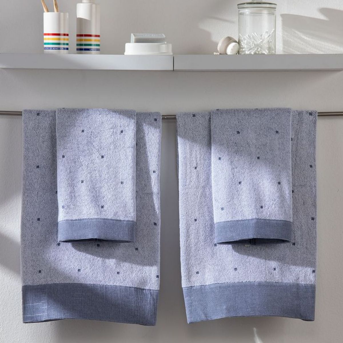 BENETTON - Set x4 Toallas Mano/baño Mel 500gr