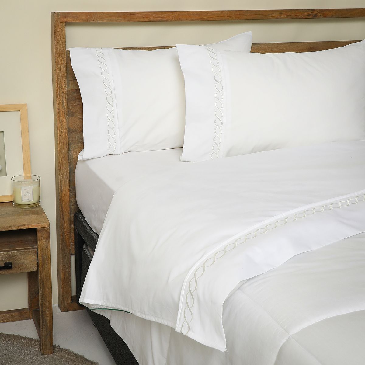 ROBERTA ALLEN - Juego De Sábanas Bordadas 180 Hilos