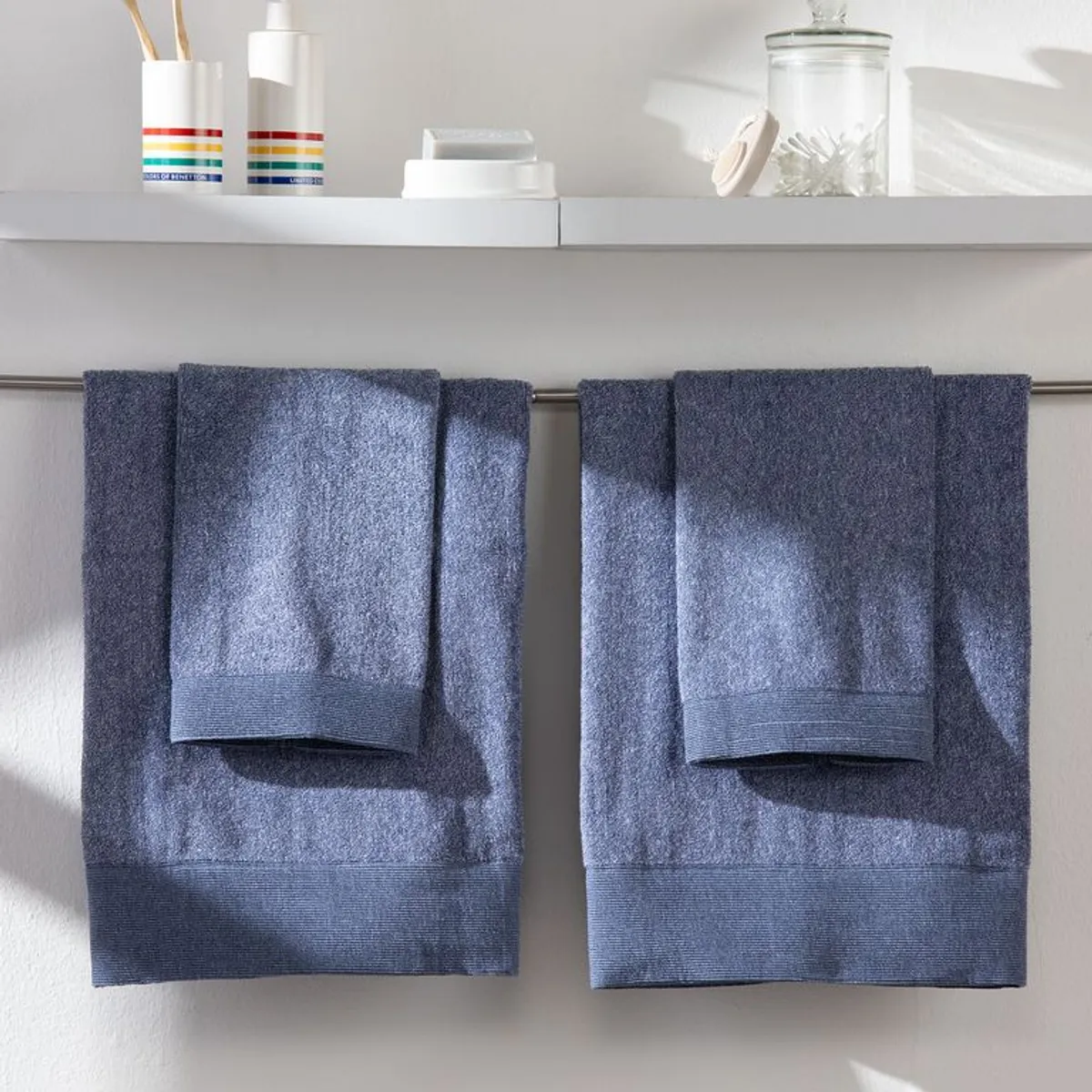 BENETTON - Set x4 Toallas Mano/baño Mel 500gr