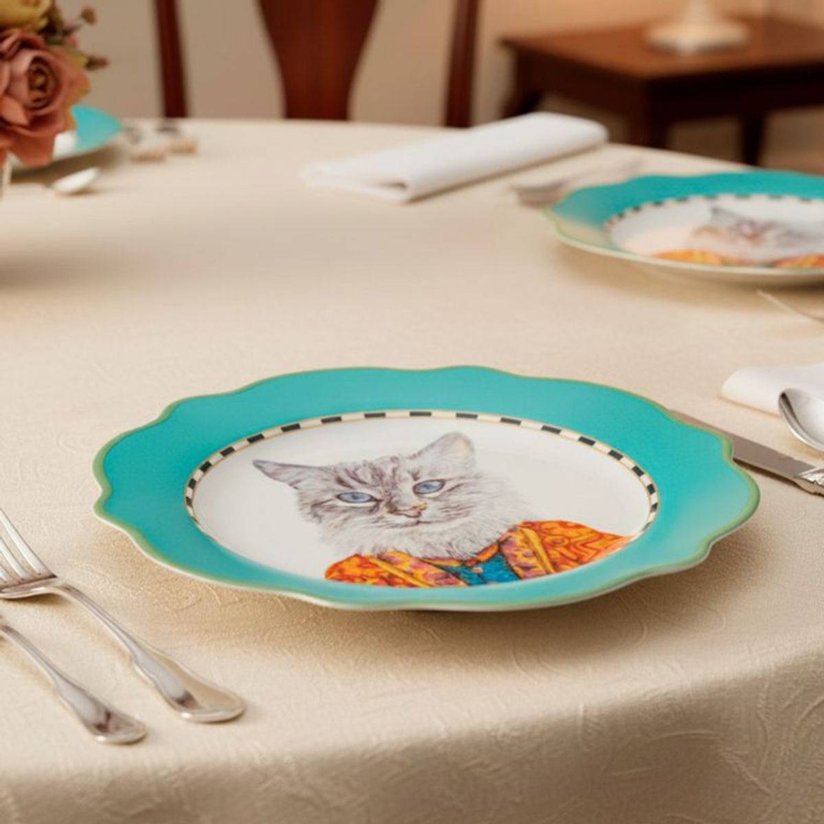 ROBERTA ALLEN - Plato De Postre Tigre 21 Cm