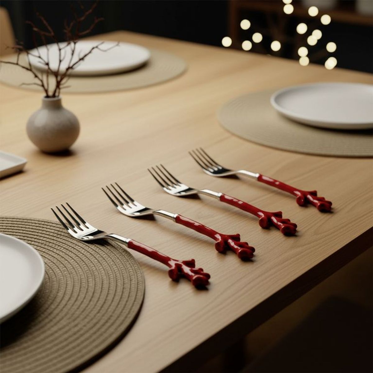 BASEMENT HOME - Set x4 Tenedores Coral Mar