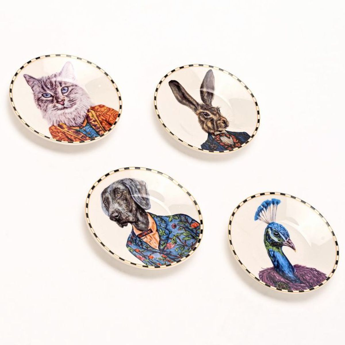 ROBERTA ALLEN - Set X4 Platos Animales 10 Cm