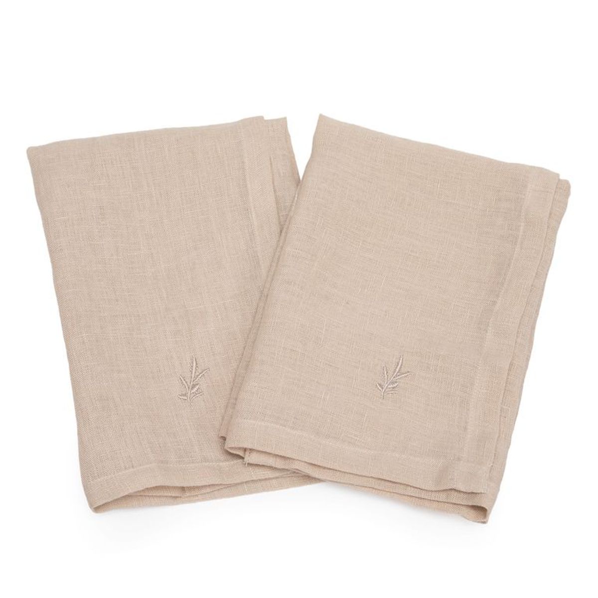 CASA CANTABRIA - Set X2 Servilletas Lino Natural 45x45 Cm