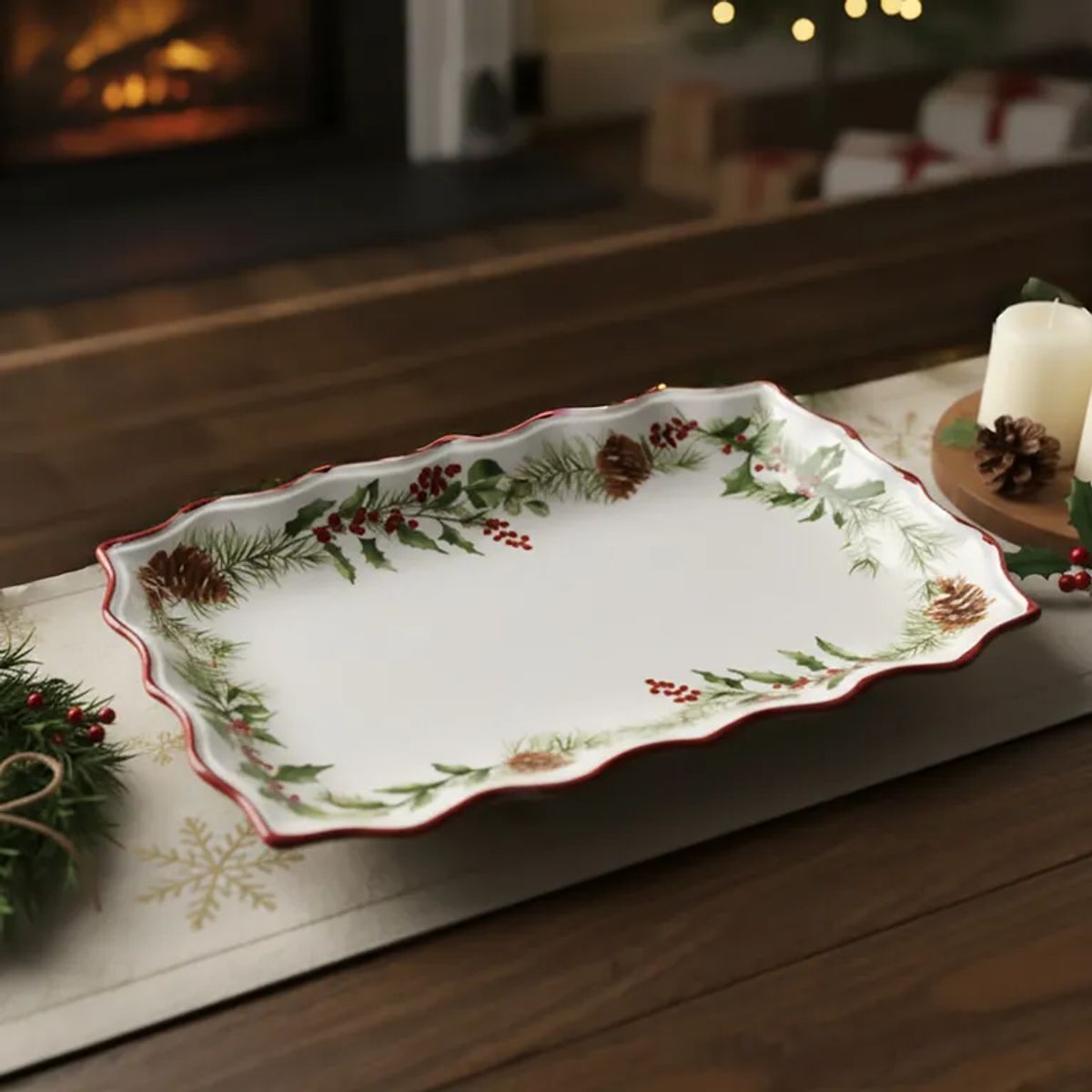 ROBERTA ALLEN - Fuente Muérdago Ondas 35 cm