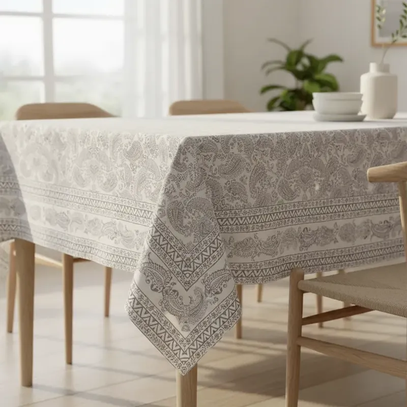 ROBERTA ALLEN - Mantel Bloc Print Gris 180x240 Cm