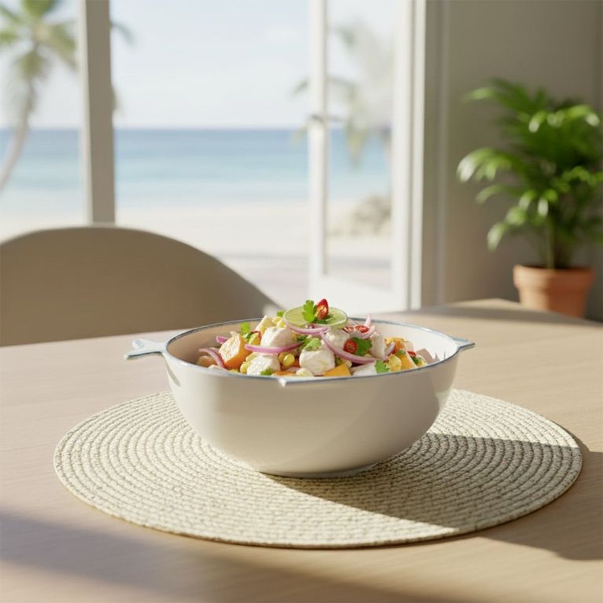 BASEMENT HOME - Fuente Pez Melamina Hamtons 18 cm