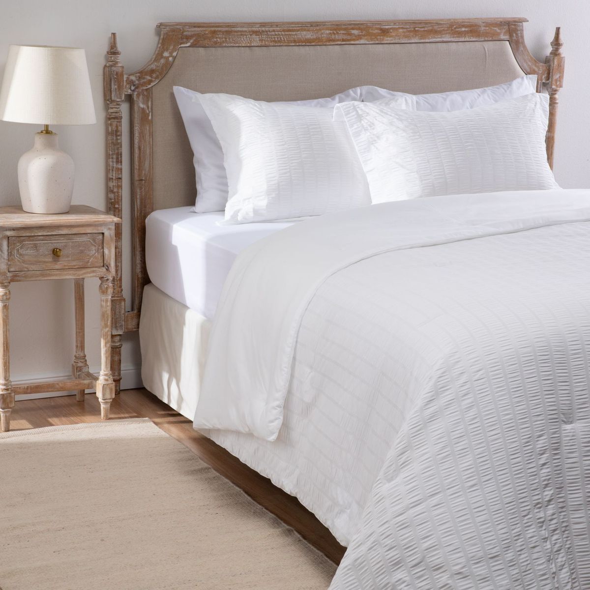 ROBERTA ALLEN - Edredón Delgado  Texturado Blanco Lau