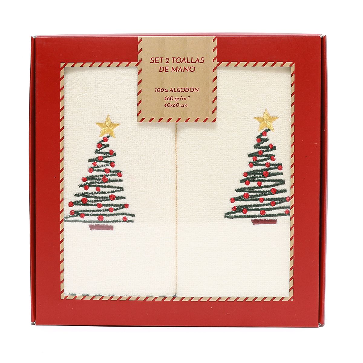 MICA - Set X2 Toallas Navideñas Árbol