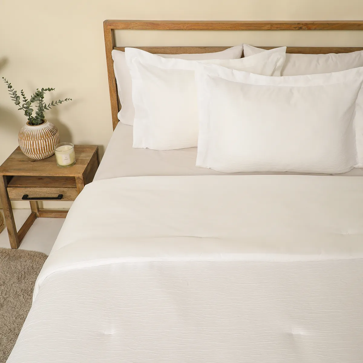 ROBERTA ALLEN - Edredón Delgado Texturado Blanco Rio