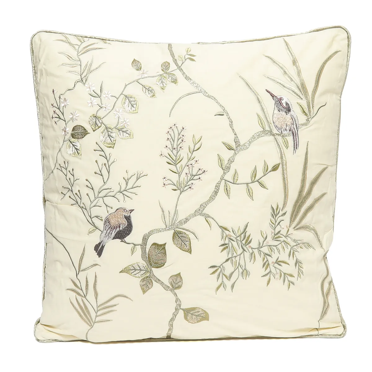 ROBERTA ALLEN - Cojín Bordado Ines 100% Algodón 50x50cm