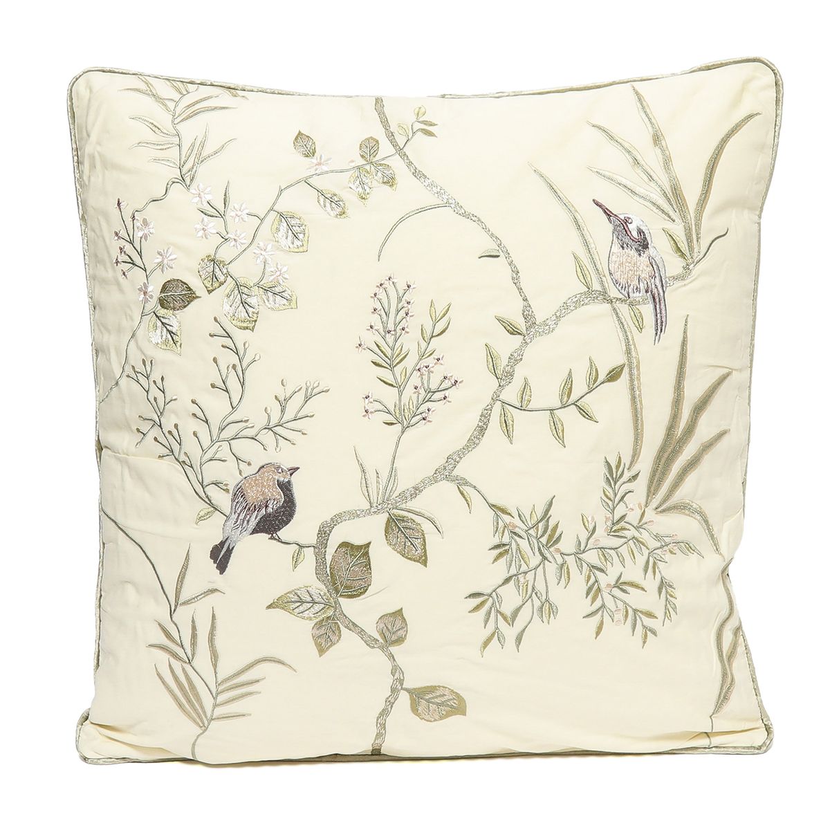 ROBERTA ALLEN - Cojín Bordado Ines 100% Algodón 50x50cm