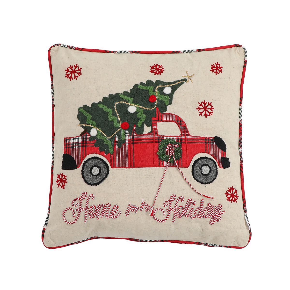 MICA - Cojín Navideño Bordado 45x45cm