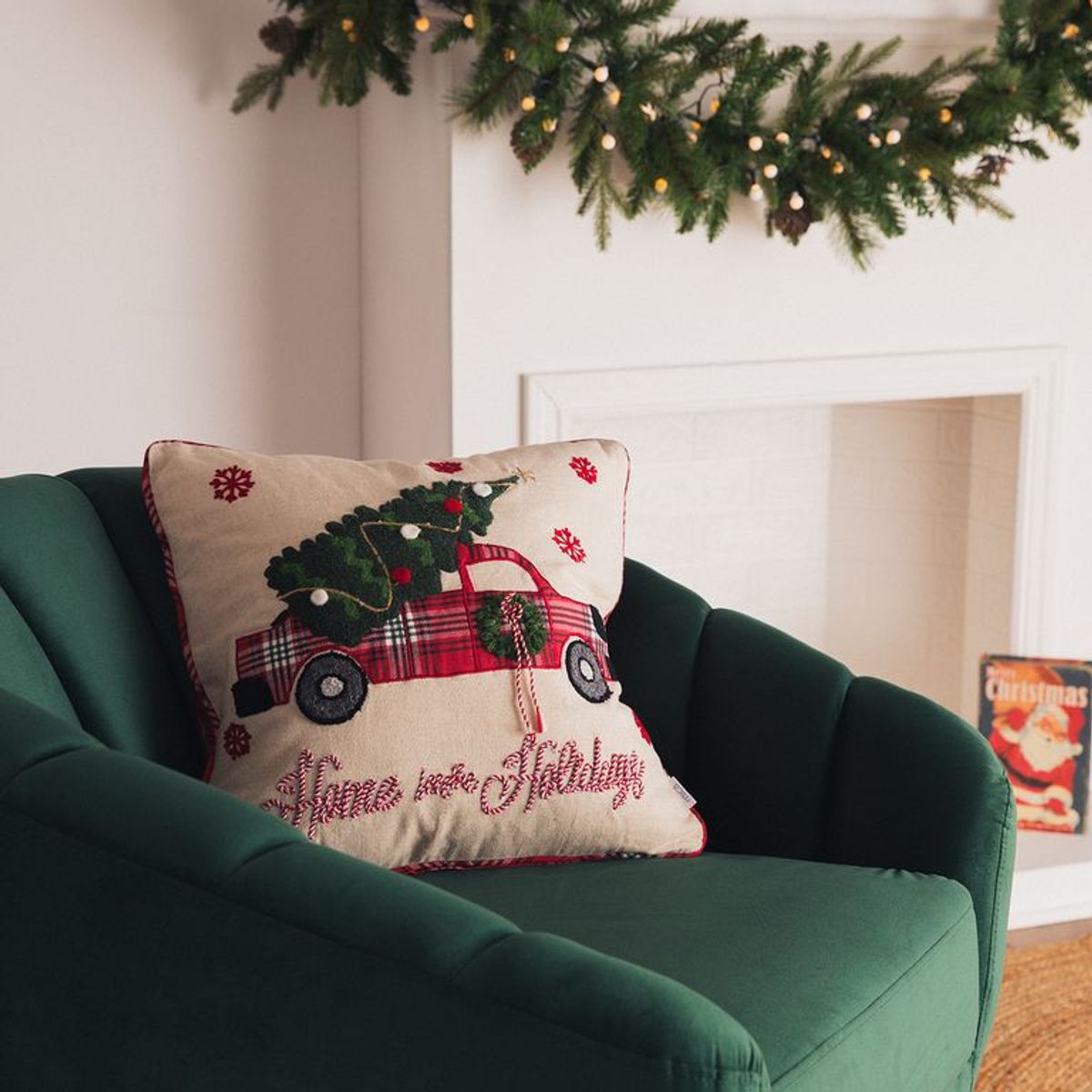 MICA - Cojín Navideño Bordado 45x45cm