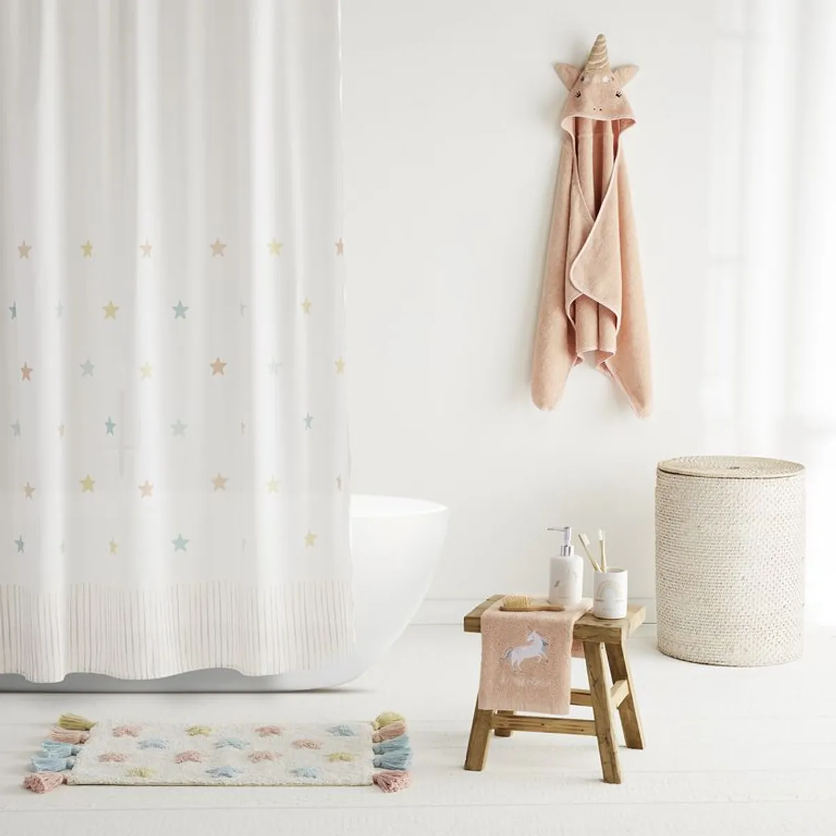 MICA KIDS - Toalla De Baño Infantil Unicornio 100% Algodón