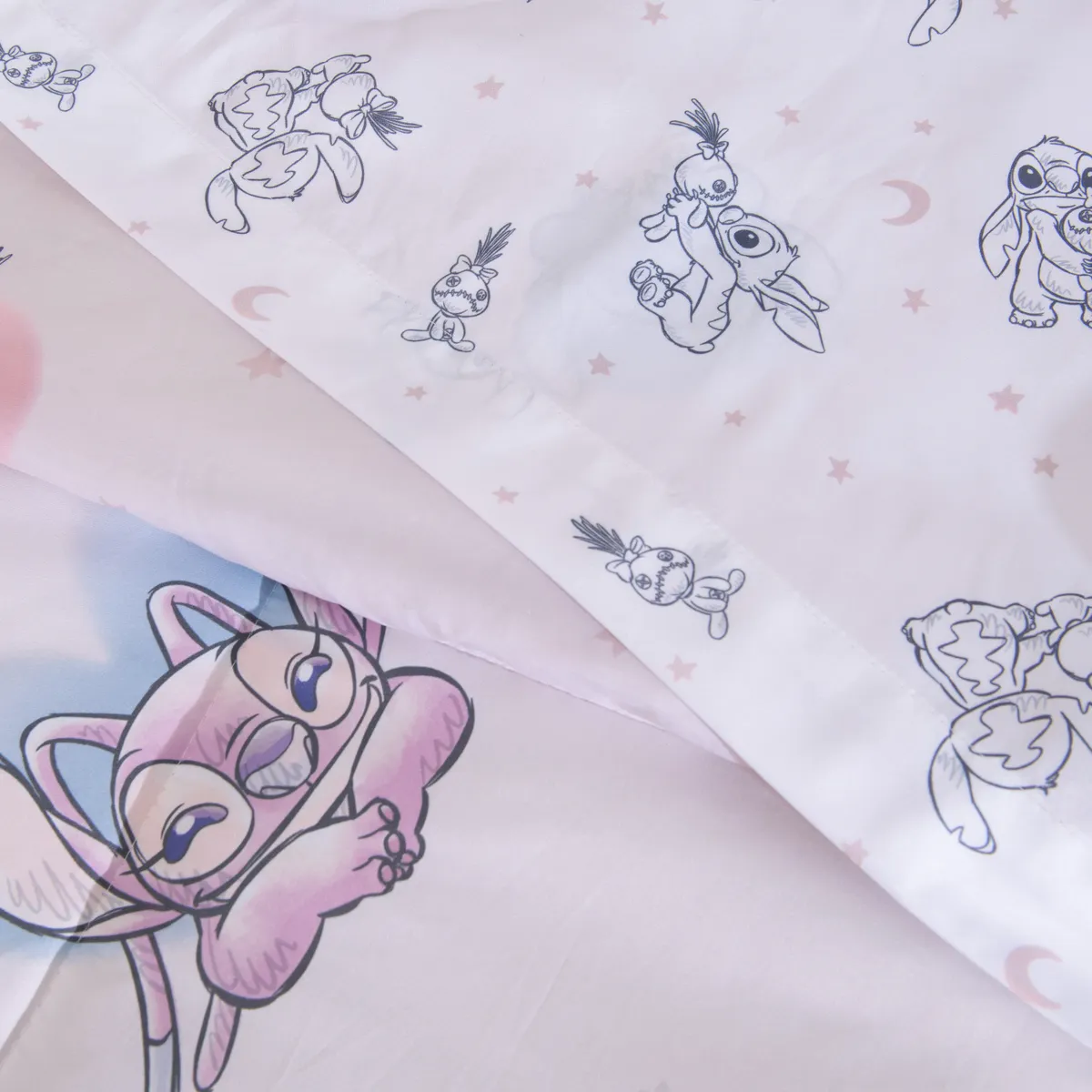 DISNEY - Juego de Cama : Edredón + Juego de Sábanas Stitch