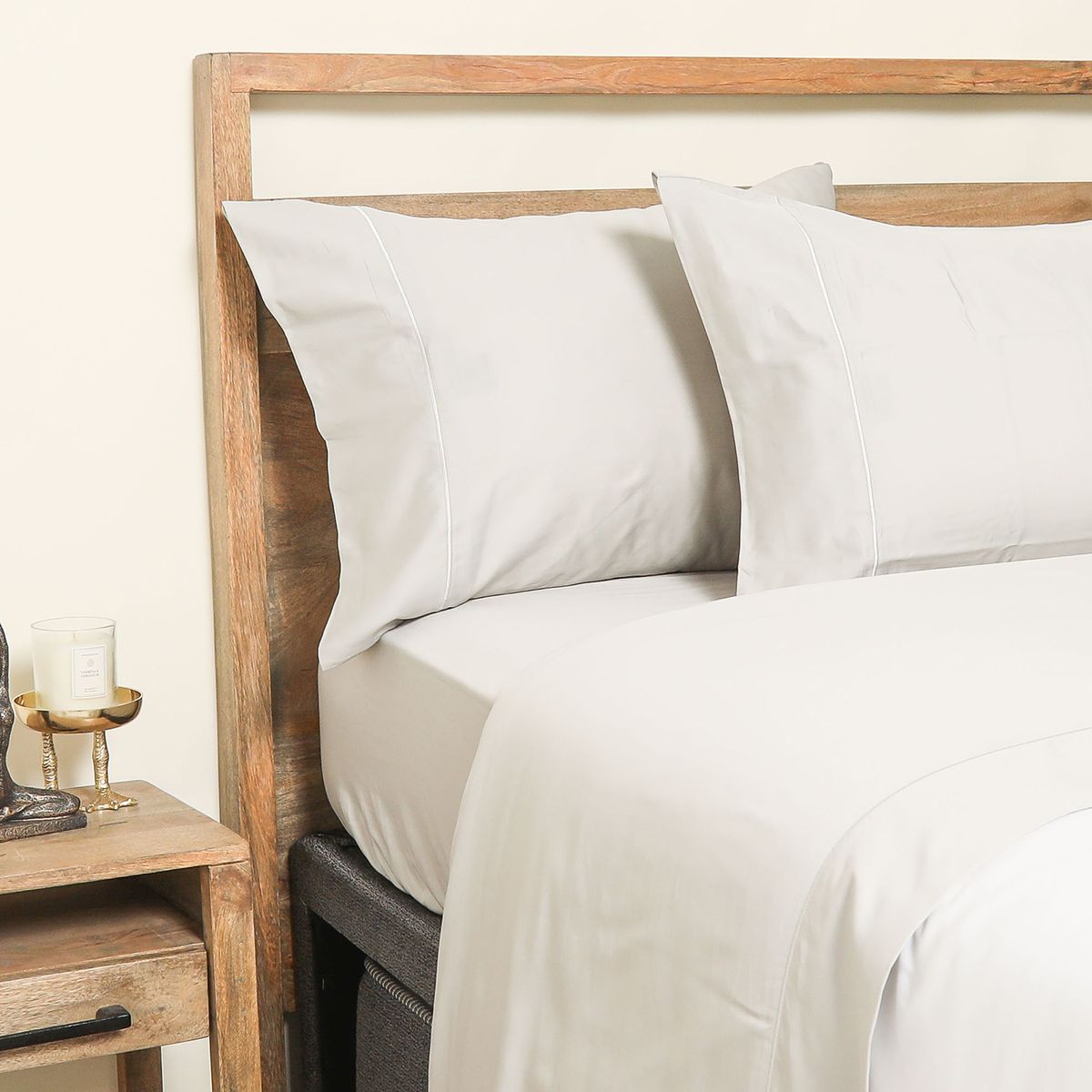 BASEMENT HOME - Juego de Sábanas Tencel Algodón 300 Hilos