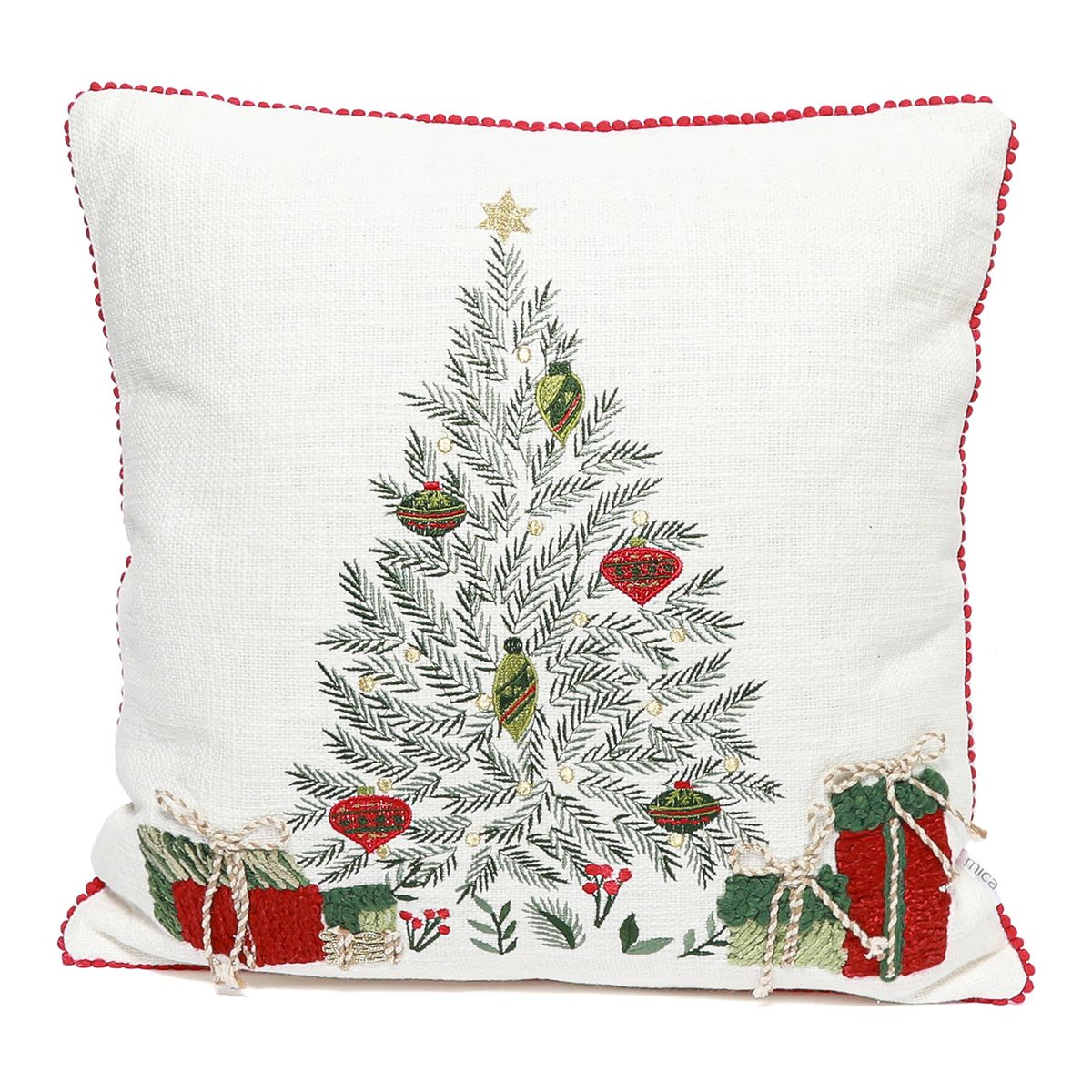 MICA - Cojín Navideño Bordado 45x45cm