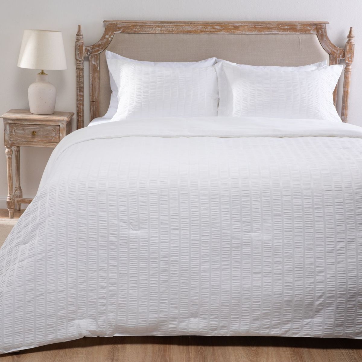 ROBERTA ALLEN - Edredón Delgado  Texturado Blanco Lau