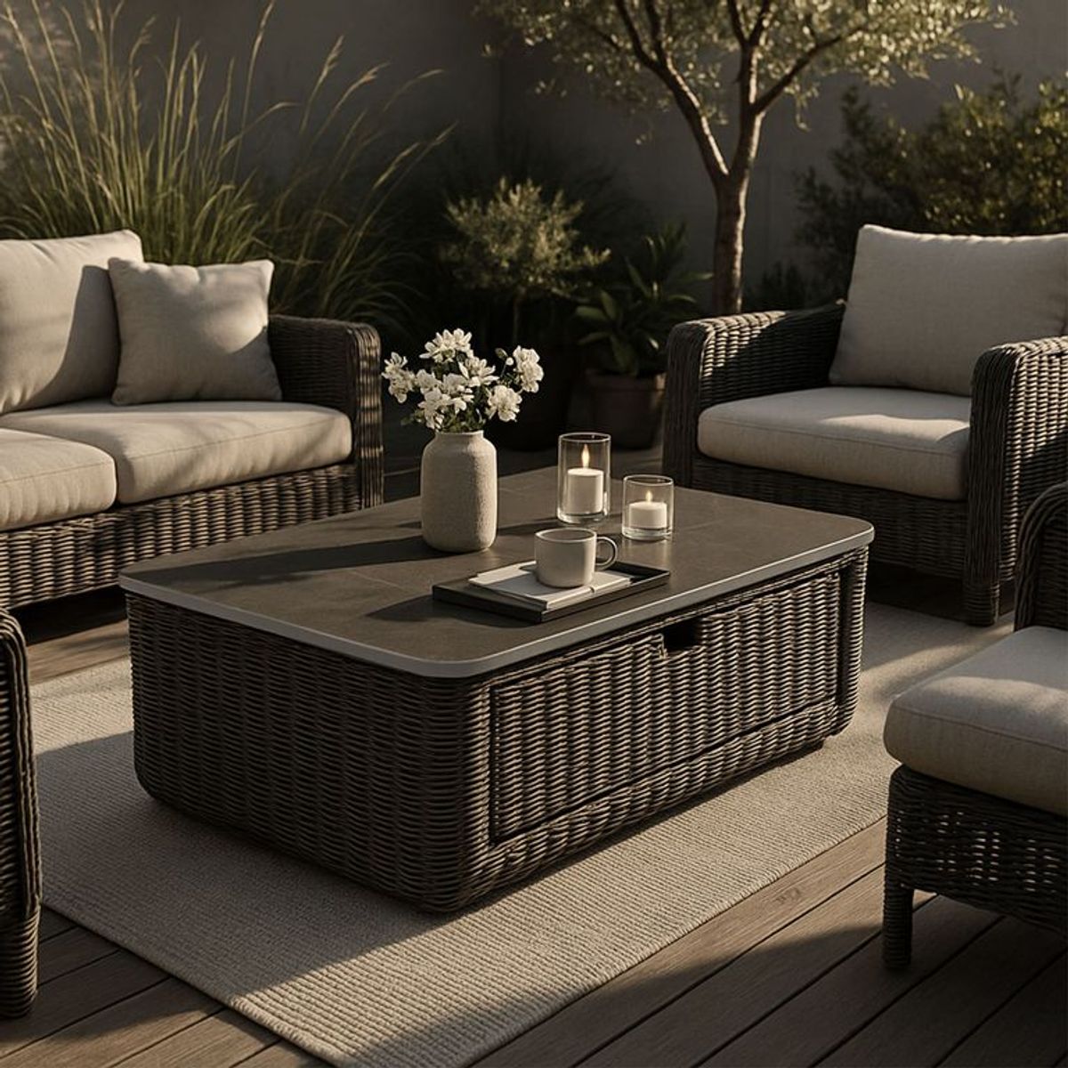 BASEMENT HOME - Mesa De Centro De Terraza Toscana