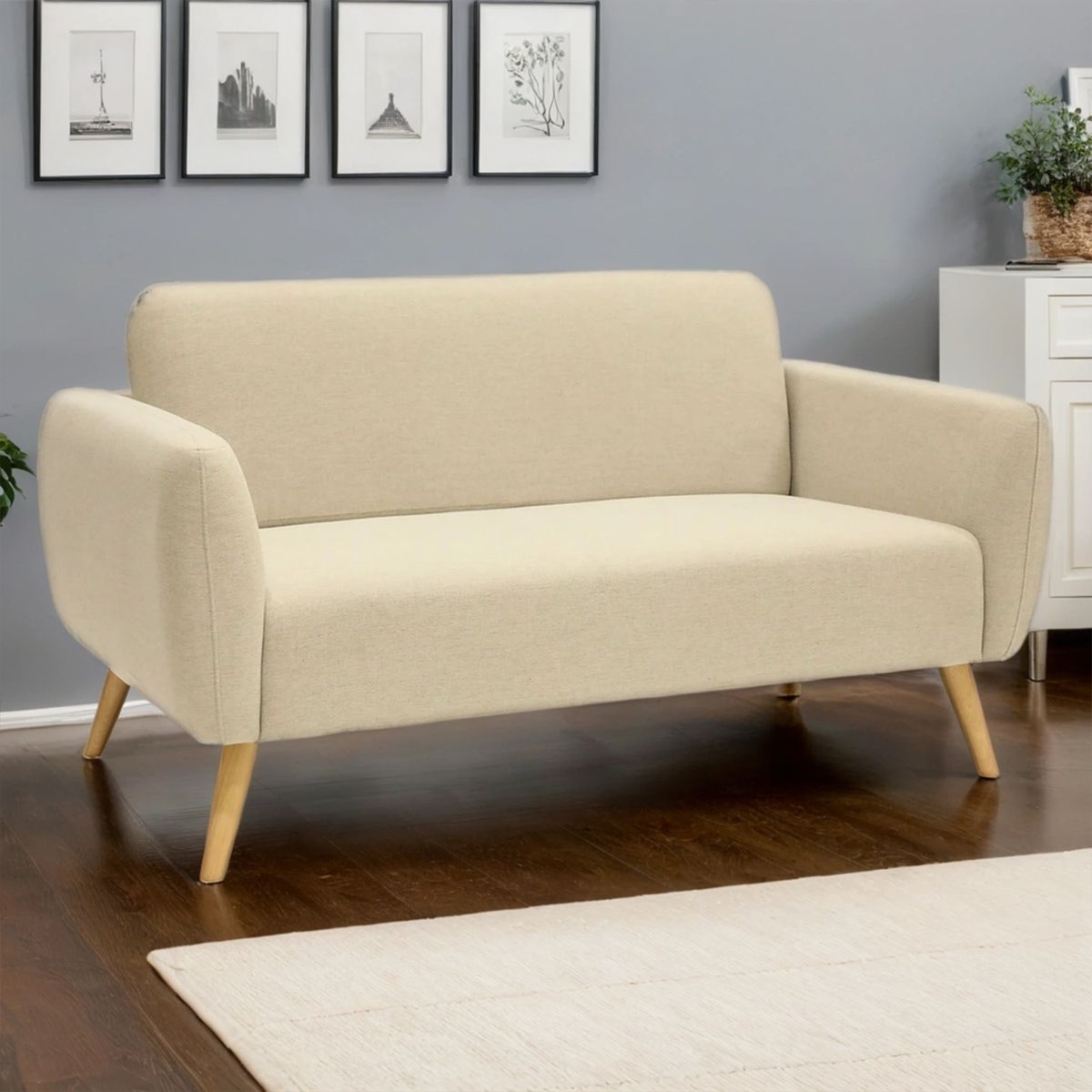 AMBIENTA - Sofá Eva 2 Cuerpos Tela