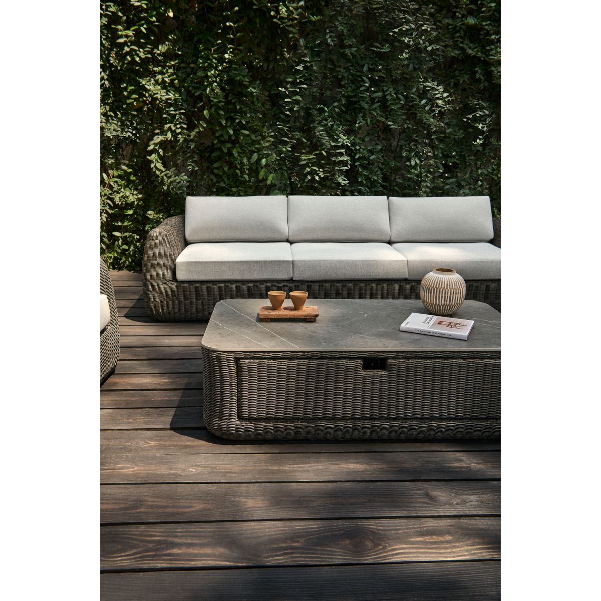 BASEMENT HOME - Sofá De Terraza Toscana 3 Cuerpos