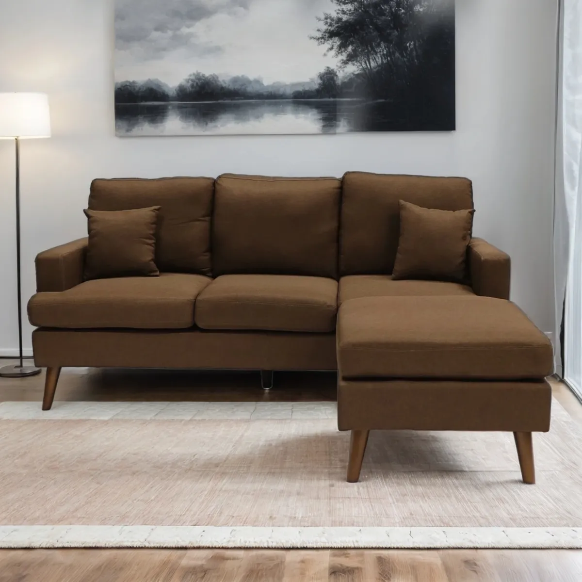 MICA - Seccional Houdini 4 Cuerpos Intercambiable con Cojines y Puerto USB