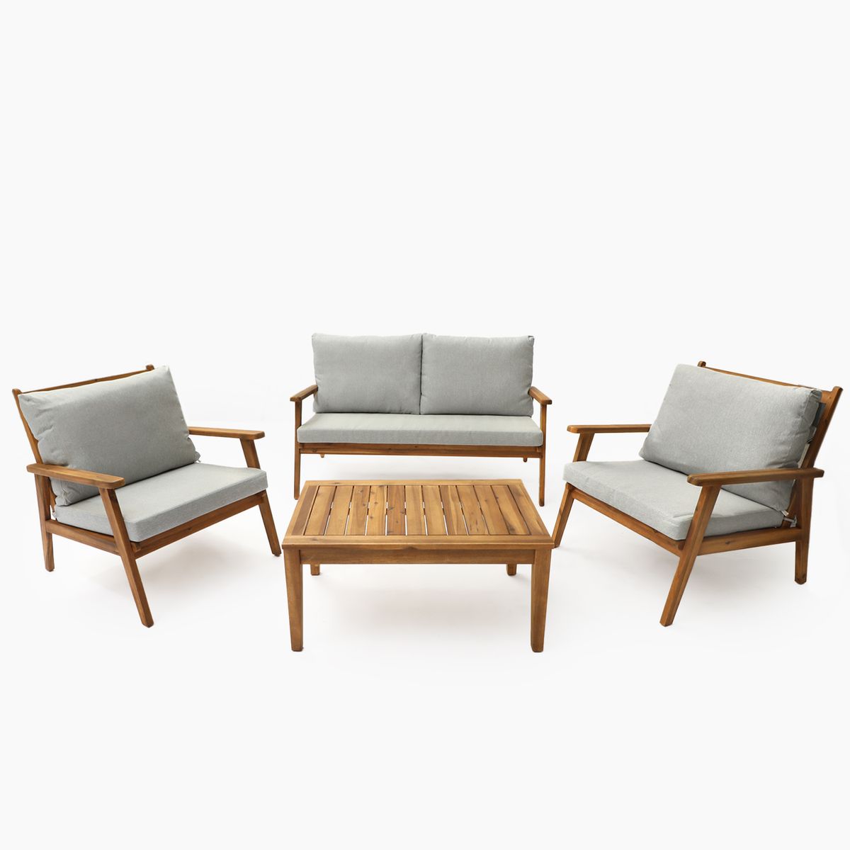 MICA - Juego De Sala De Terraza Zamora 2-1-1 Cuerpos Con Mesa De Centro