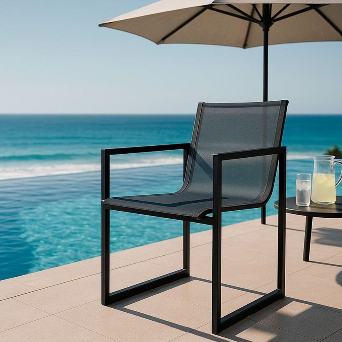 BASEMENT HOME - Par de Sillas de Comedor Basement Home Mónaco con Apoyabrazos Terraza