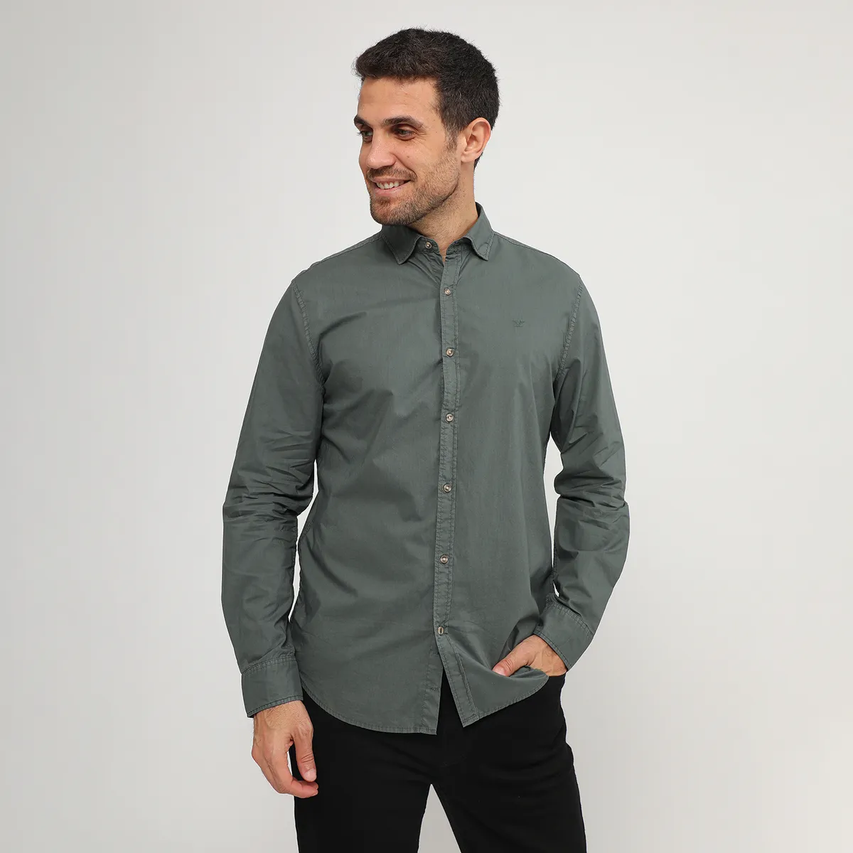 WOLF&HANK - Camisa 100% Algodón Hombre Casual Wolf&hank