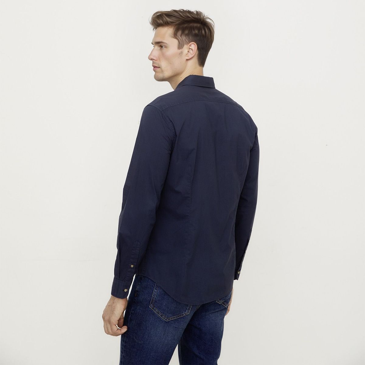 WOLF&HANK - Camisa 100% Algodón Hombre Casual Wolf&hank