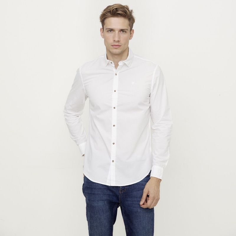 WOLF&HANK - Camisa 100% Algodón Hombre Casual Wolf&hank