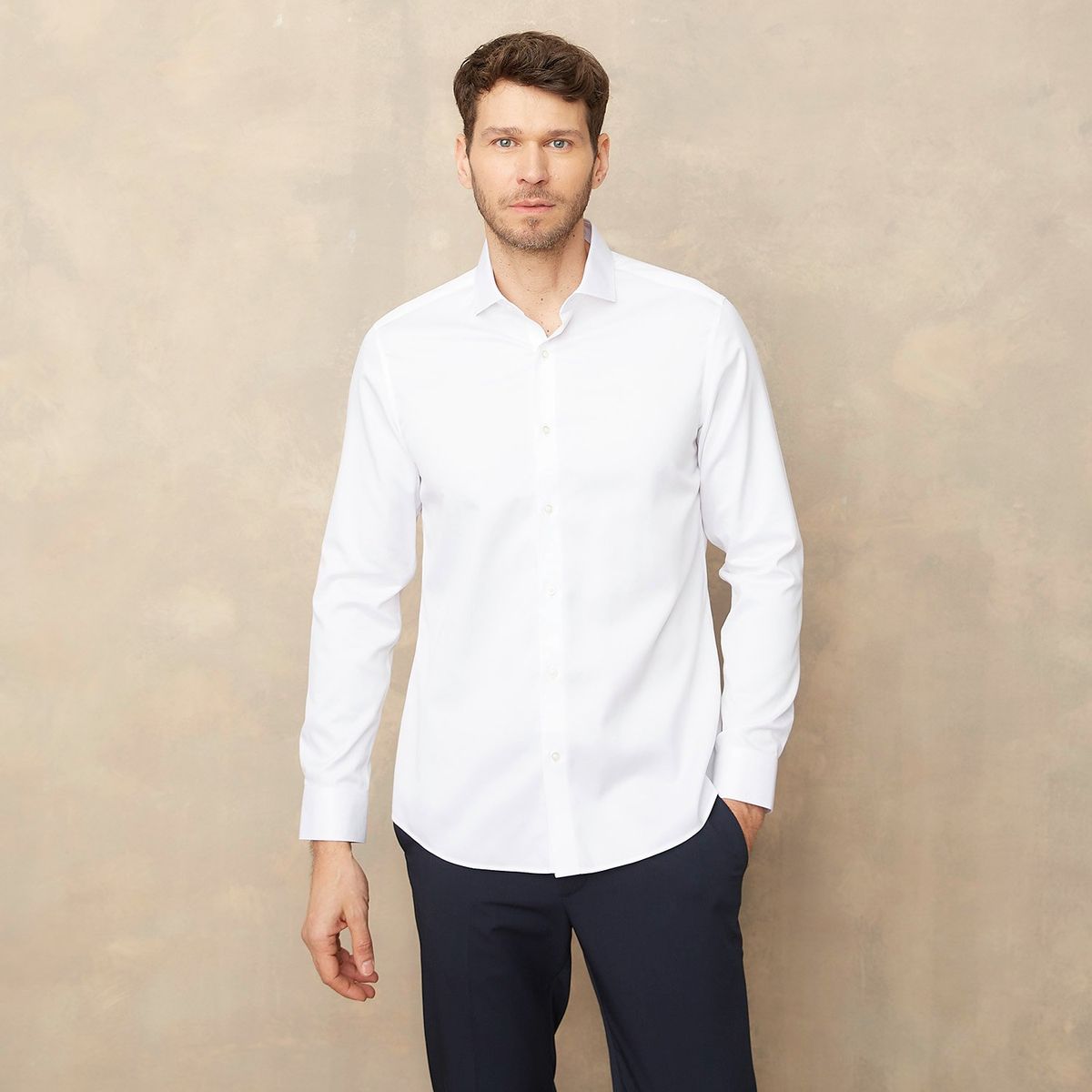 WOLF&HANK - Camisa 100% Algodón Casual Hombre Wolf&hank