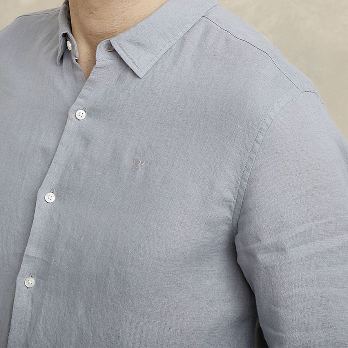 WOLF&HANK - Camisa 100% Lino Casual Hombre Wolf&hank