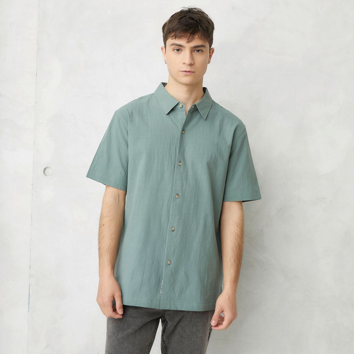 BEARCLIFF - Camisa 100% Algodónregular Fit Hombre Bearcliff