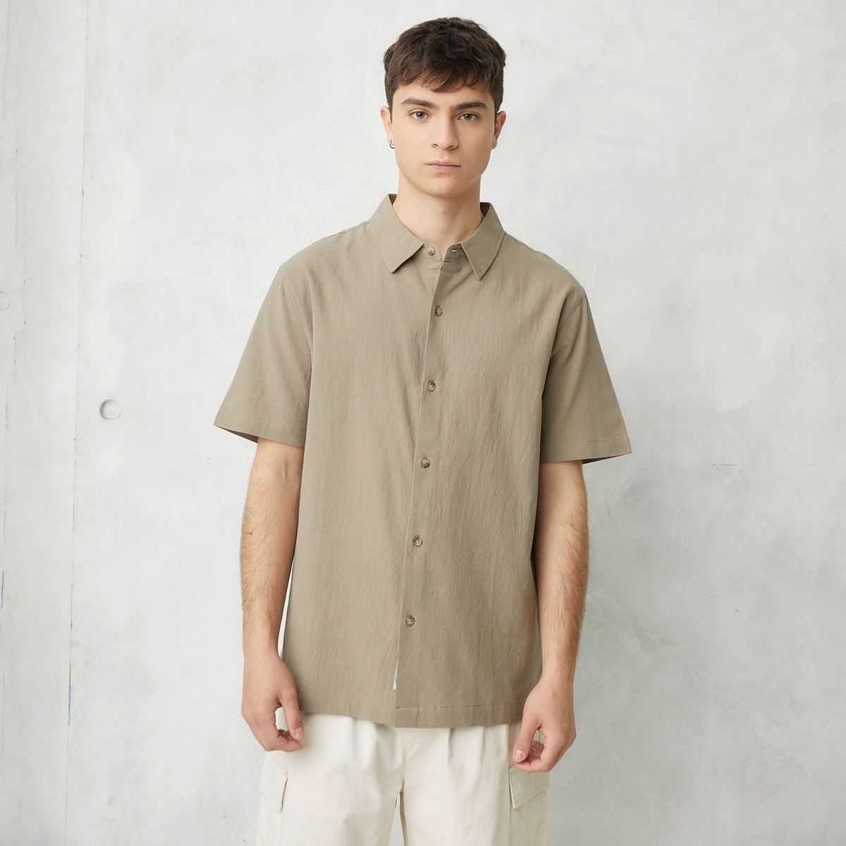 BEARCLIFF - Camisa 100% Algodónregular Fit Hombre Bearcliff