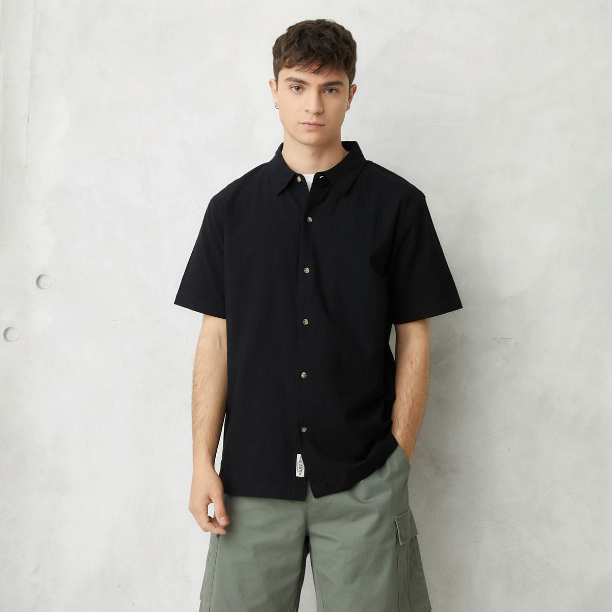 BEARCLIFF - Camisa 100% Algodónregular Fit Hombre Bearcliff