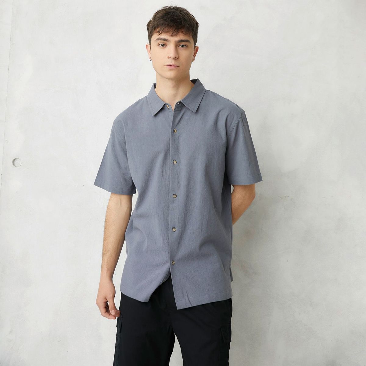 BEARCLIFF - Camisa 100% Algodónregular Fit Hombre Bearcliff