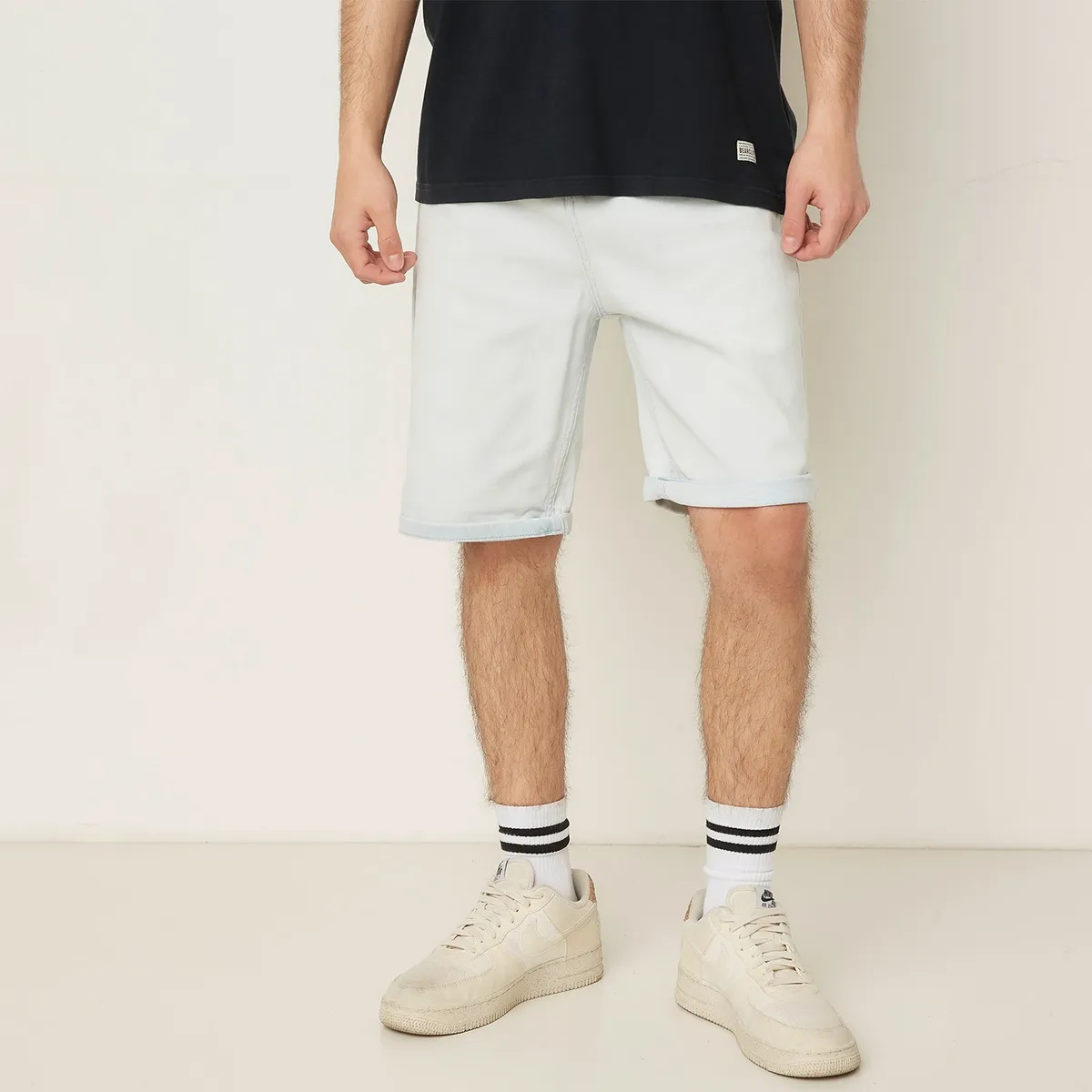 BEARCLIFF - Short Denim Casual Hombre Bearcliff