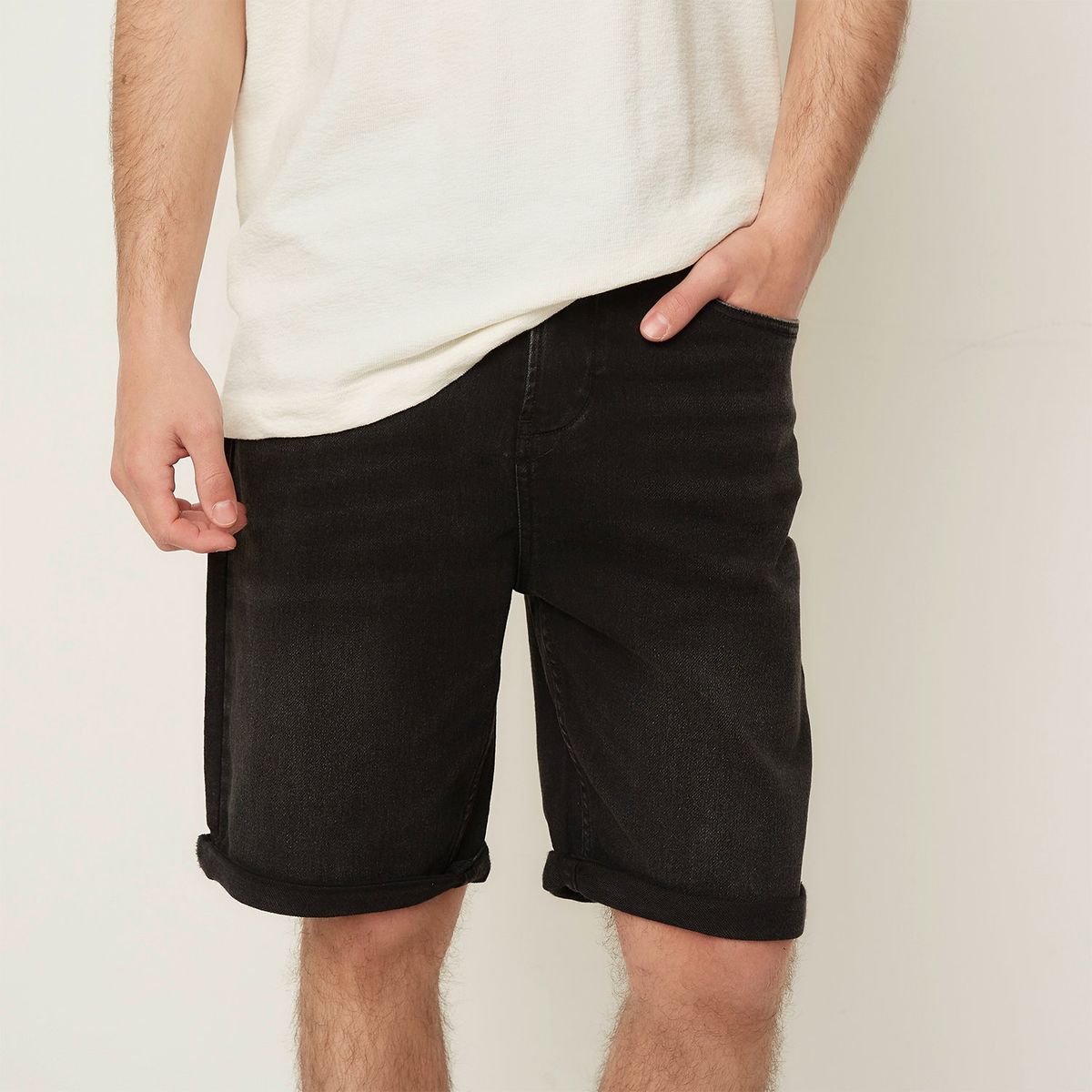 BEARCLIFF - Short Denim Casual Hombre Bearcliff